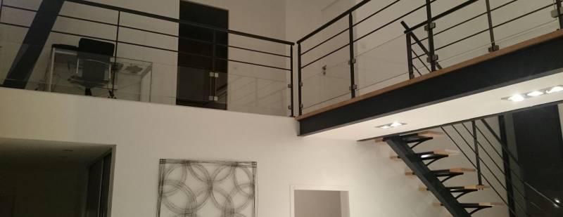 garde corps sur mesure en acier et vitrage sur le havre